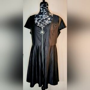 Killstar Black Mini Dress with Zipper and Pentagram Detail